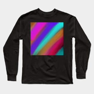 Watercolor stripes abstract Long Sleeve T-Shirt